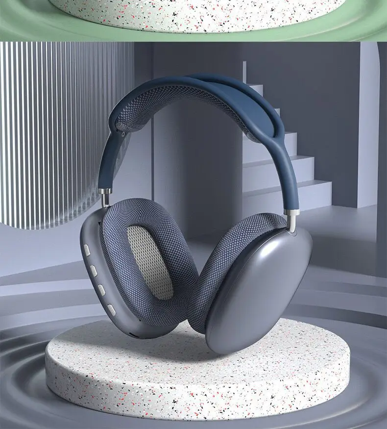 P9 Pro Max Over-Ear Noise-Canceling Wireless Earphones IPX3 Waterproof Type-C Charging LED Battery Indicator for 5.0