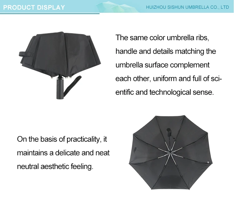 Sishun Auto Open Close Travel Umbrella Compact Windproof Umbrella 45 ...