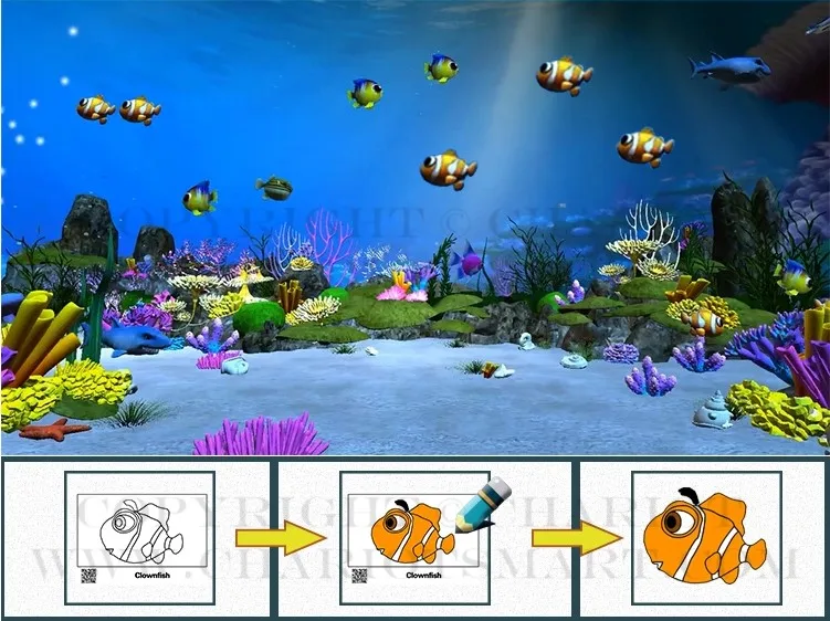 Interactive Projector Wall Painting Interactive Wall Projector,Use Laser Touch Module,2mm Touch