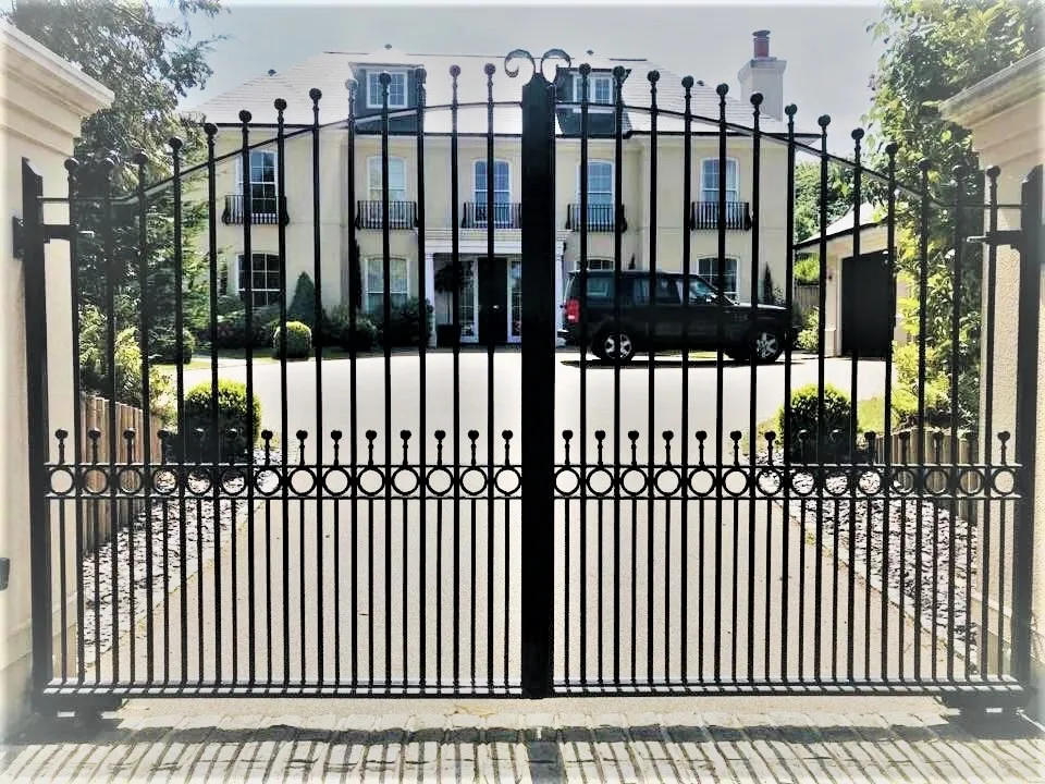自定义花园门设计防护棚架盖茨高质铁艺围栏阳台栏杆围栏网格门