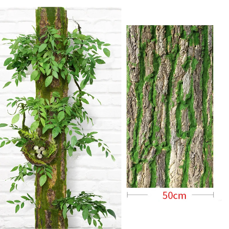 China Factory Outdoor Decoration Artificial Ivy Trees Bark Moss For
