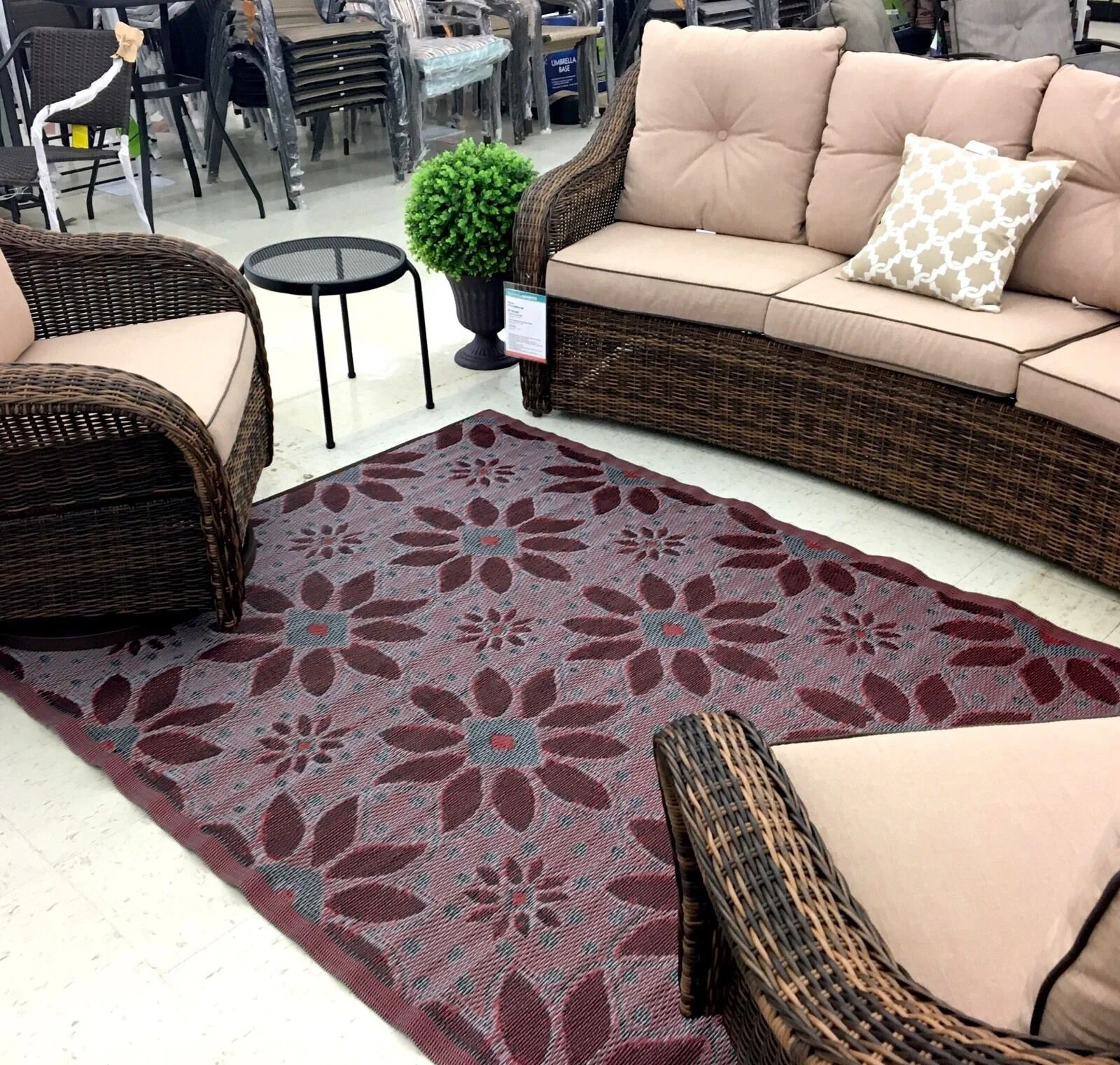 Indoor Outdoor Plastic Straw Patio Rug Rv Mat Camping Reversible Mat