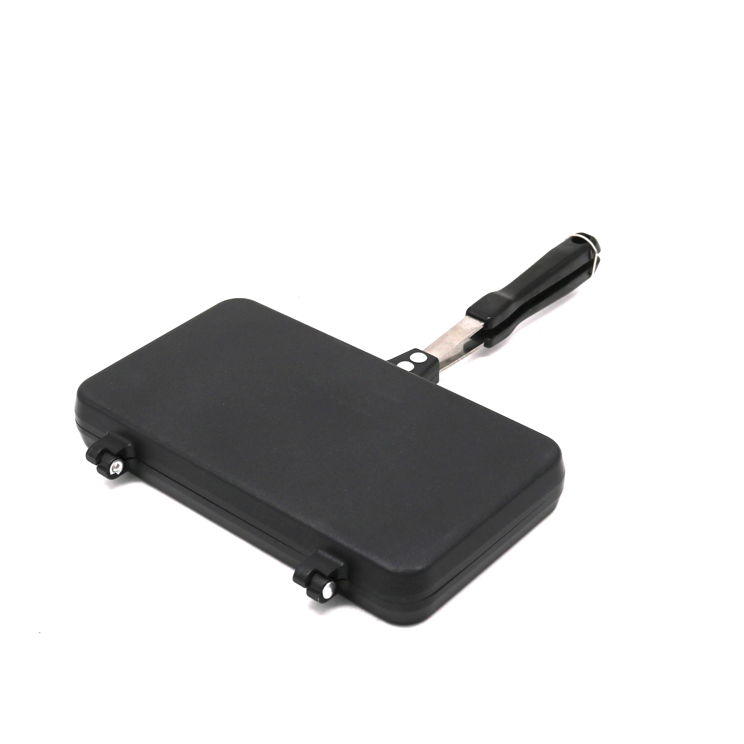 Portable Aluminum Cast Gas Bread Toast Mold Sandwich Baking Pan Double