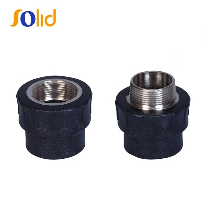 Buttfusion Pipe Fittings HDPE Injection Female Male Welding Adapter Elbow