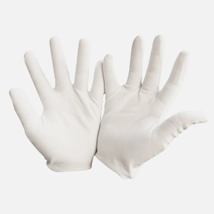 Disposable Biodegradable White Nylon Tatting Cotton Hand Gloves Elastic ...