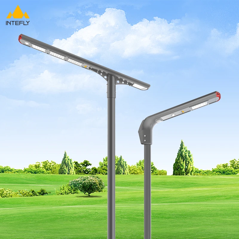 INTEFLY 2020 smart solar street light with battery and panel solar light 30w