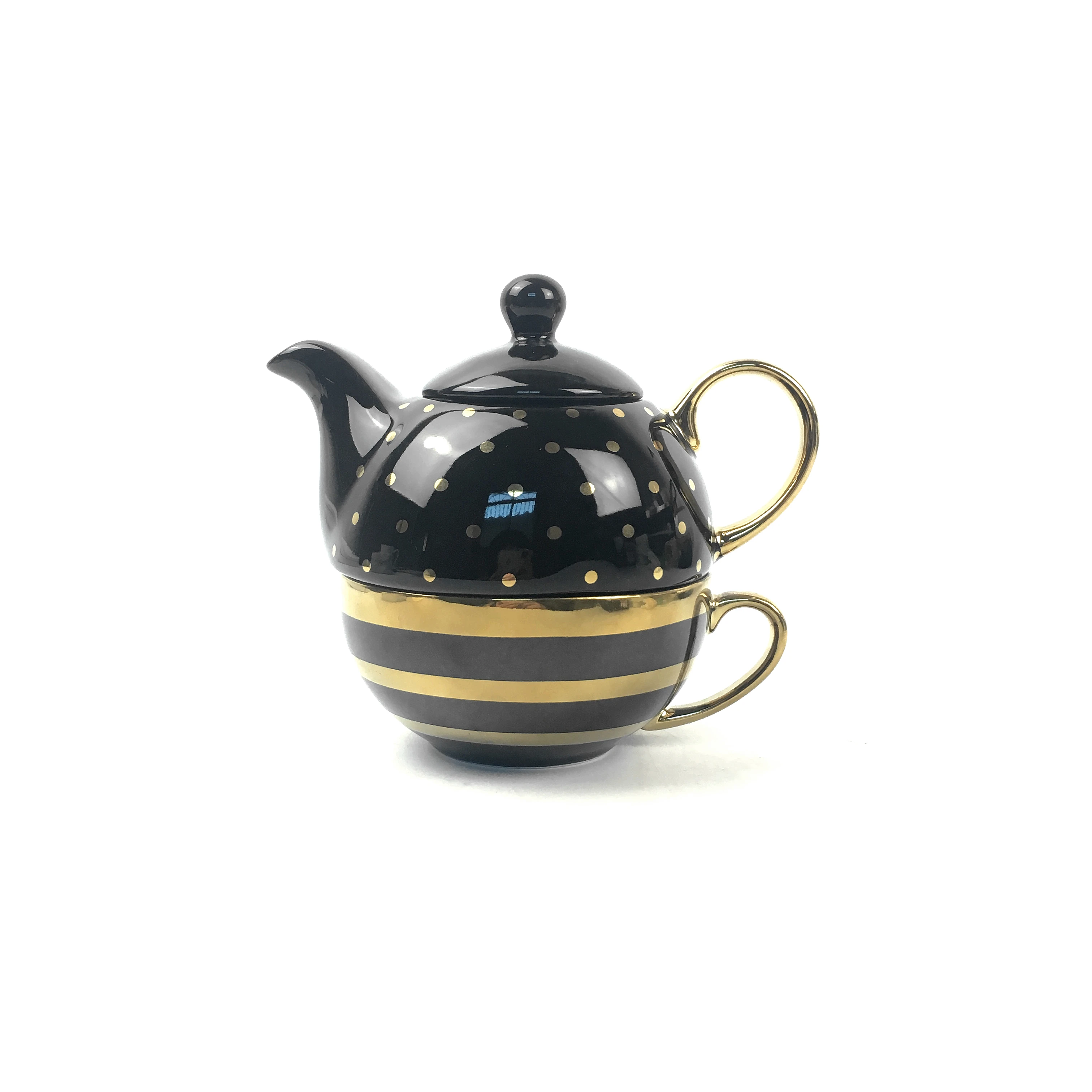 Morden Lady Teapot And Cup In One Person Teapot Set Cup Saucer Lid Teapot Fine China Tea For One