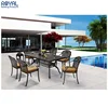 retro cast aluminum weather resistant outdoor garden BBQ furniture