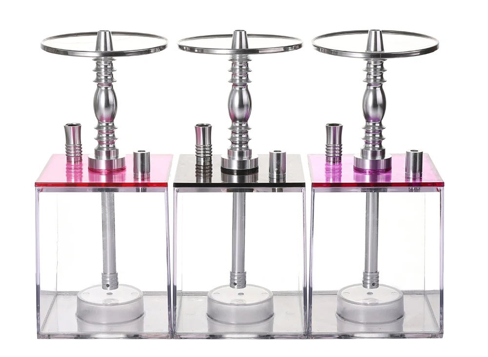 Amazon Bestselling Square Acrylic Hookahs With Multicolor Led Light