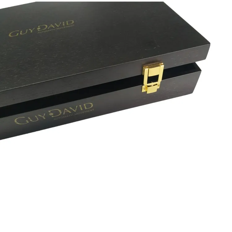 Custom high-end and luxury brown natural wooden watch box for 12pcs