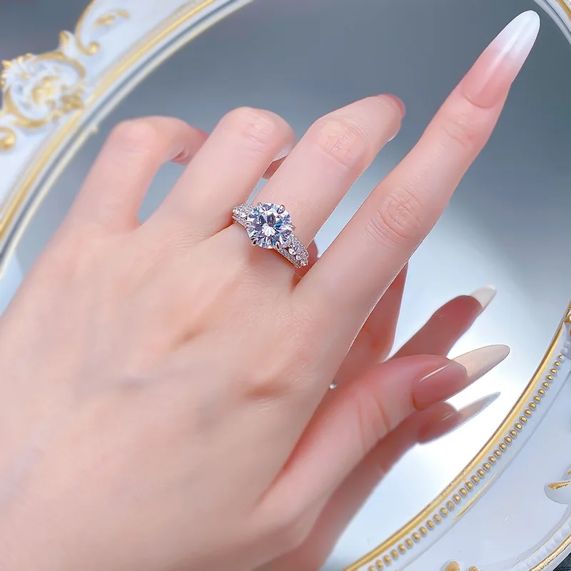 Custom IGI Certificate HTHP CVD Lab Grown Diamond Solid Gold Jewelry Lab Diamond Wedding Engagement Rings