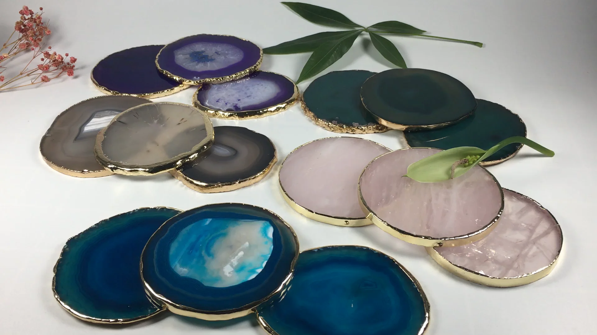 agate stone coasters