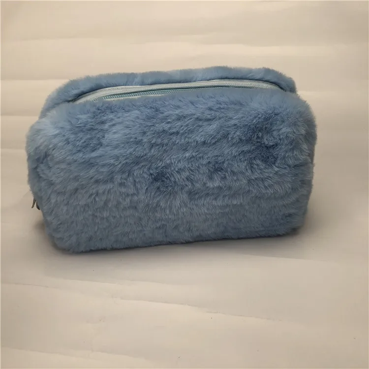 fluffy make up bag
