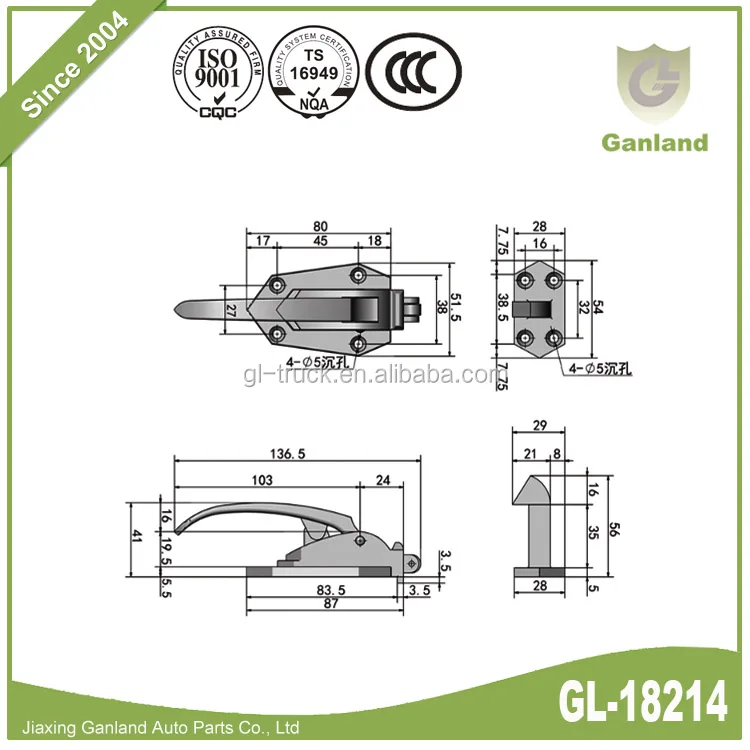 Gl18214 Offset Door Latch For Commercial Refrigerators And Coolers