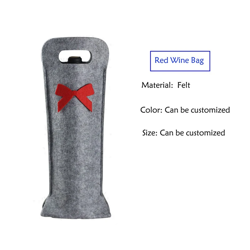 colorful colors felt collapsible wine insulated bag