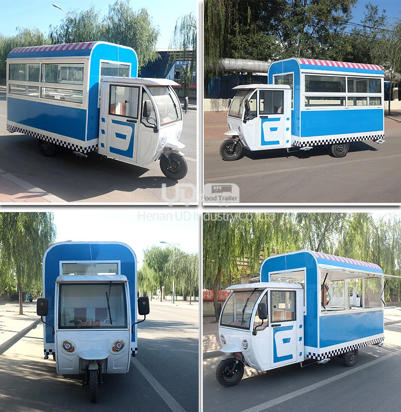 Three Wheels Electric Scooters Food Cart Mobile Fast Food Tricycle For