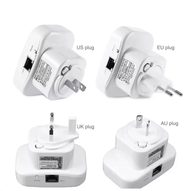 Original Manufacturer US /AU/EU/ UK Plug Wireless Extender Signal Amplifier Booster Wifi Repeater 300Mbps