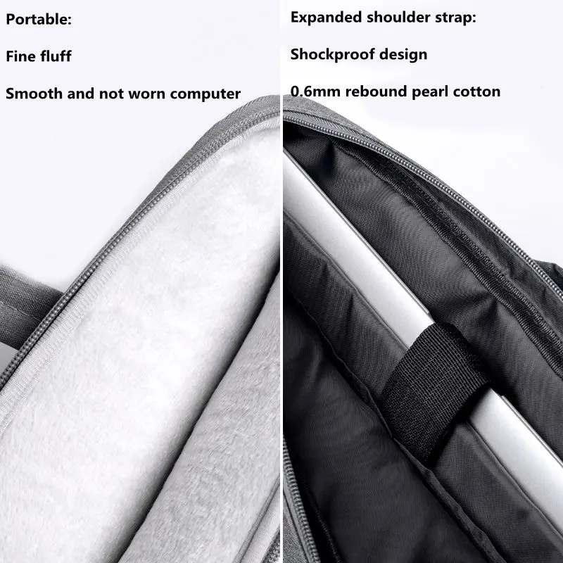 Lightweight new material simple portable diagonal cross-section laptop briefcase bag for multi-size computer