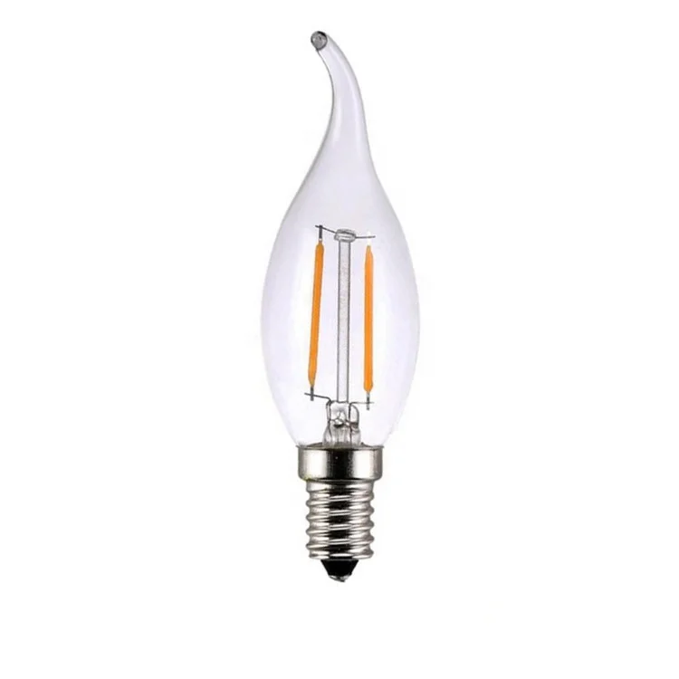 (C35 pull tail bubble filament lamp) Edison retro E14 screw LED glass candle bulb 2W / 4W / 6W for festertival decoration