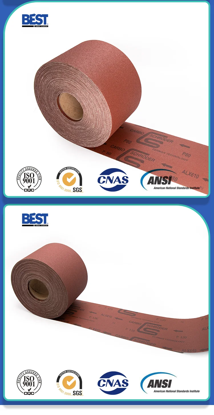 Carbo Schroder Brand Alx610 P80 Aluminum Oxide Abrasive Emery Cloth