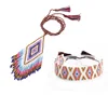 MG-S180003 Moyamiya beads bohemian charm bracelet necklace delica beaded jewelry set