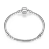 wholesale 925 sterling silver 3mm snake chain bracelet for charms