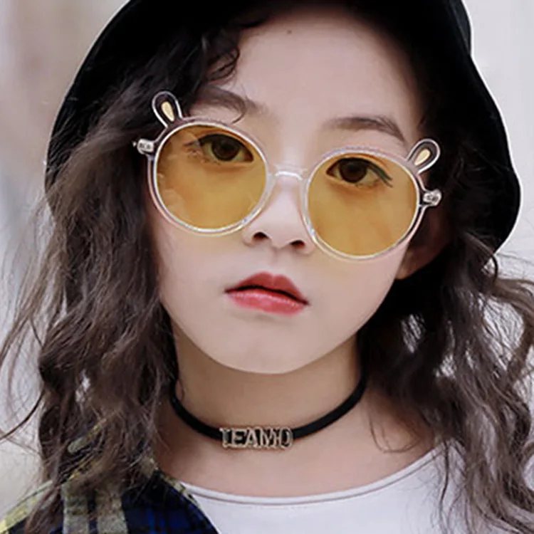 Fashion Sunglasses Children New Retro Round Cartoon Design Cute 2022