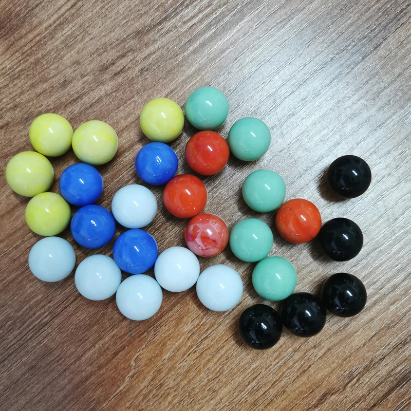 6 Colors Checkers Marbles 16mm Glass Marble manufacture