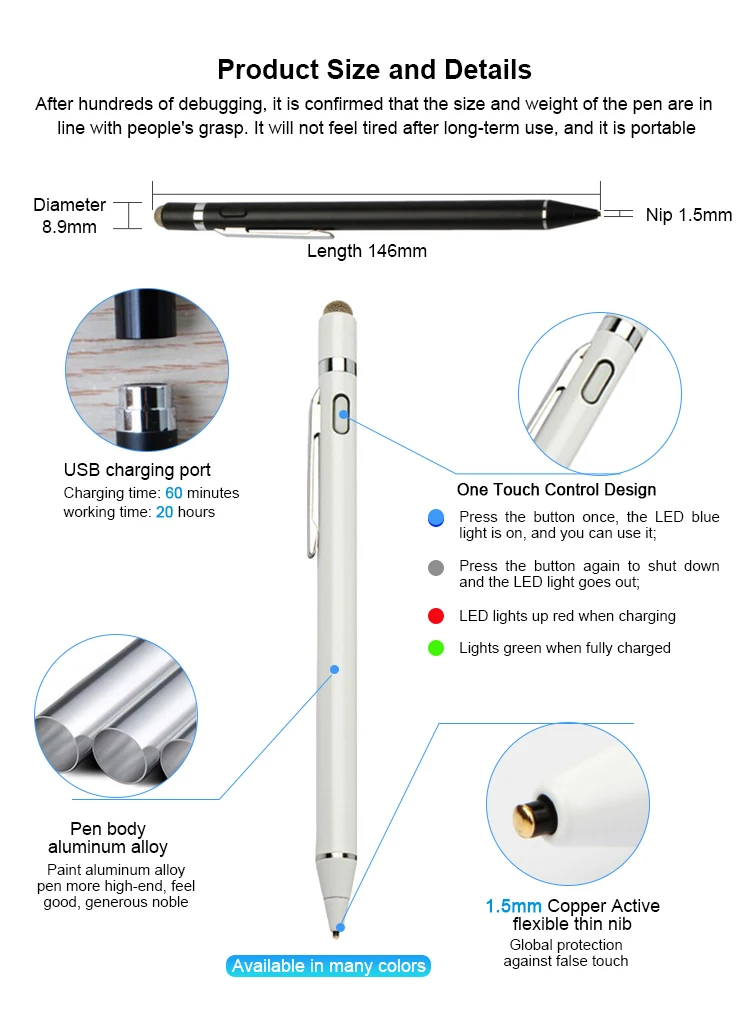capacitive stylus pen