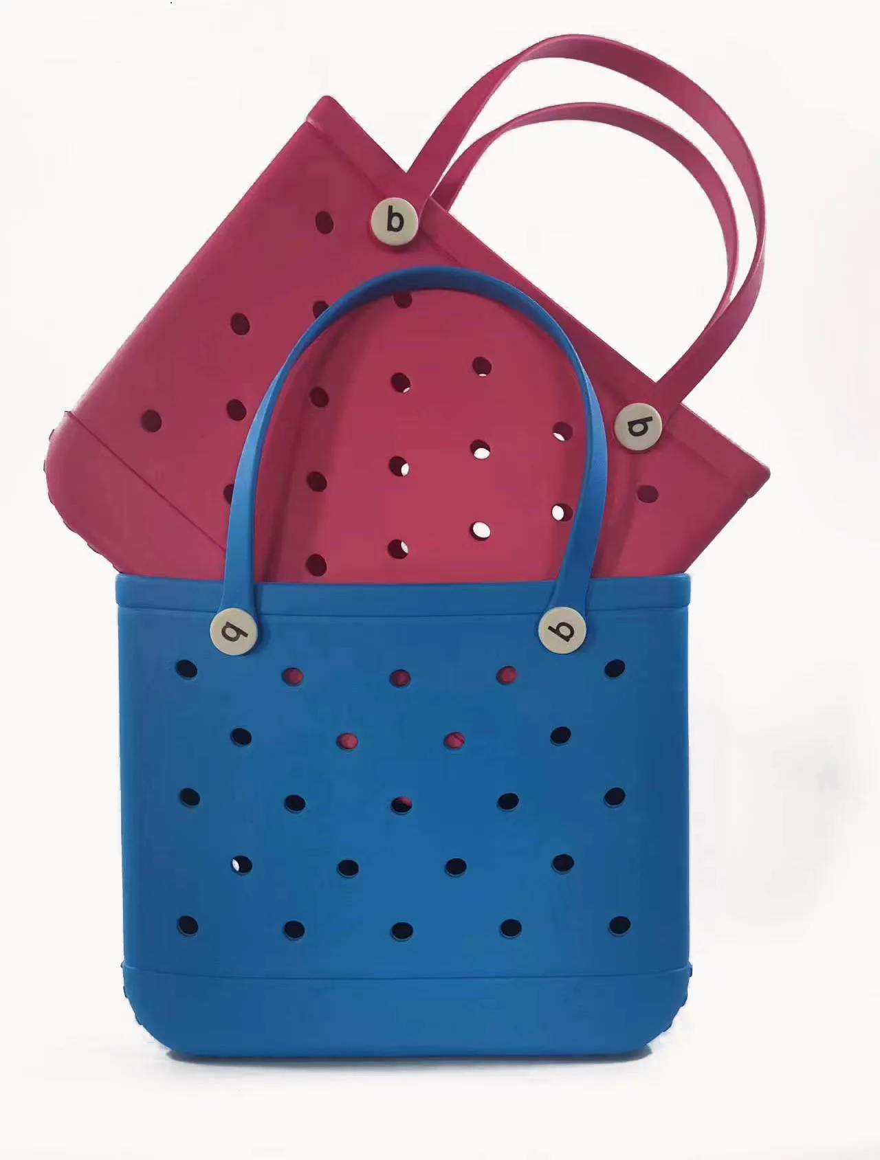 Beach Bogg Bag For Women Popular Waterproof Eva Tote Large Shopping Basket Bags Daily 1pc/opp