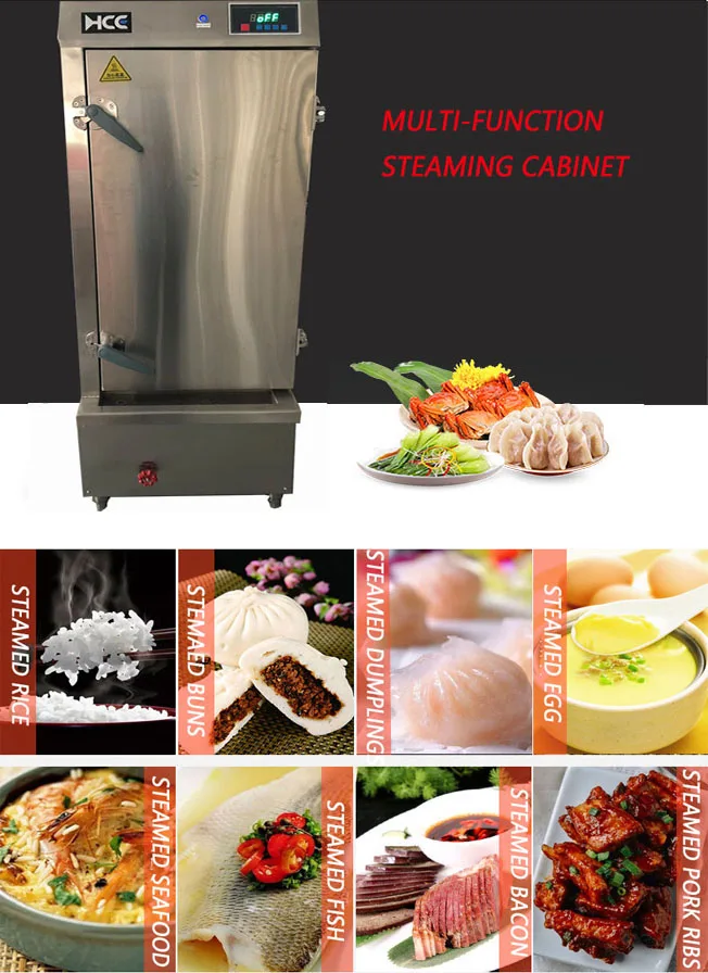 Commercial Dumpling Steamer Steam Food Warmer Electric Induction Cooker