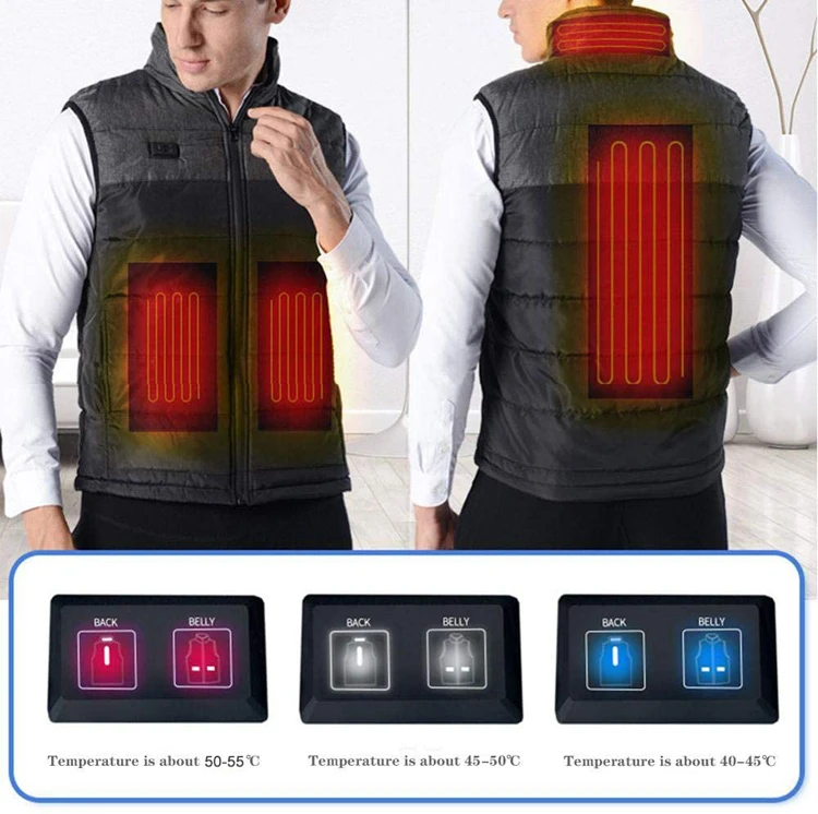 Outdoor Heated Vest Jacket Usb Electric Heating Vest 5v Intelligent ...