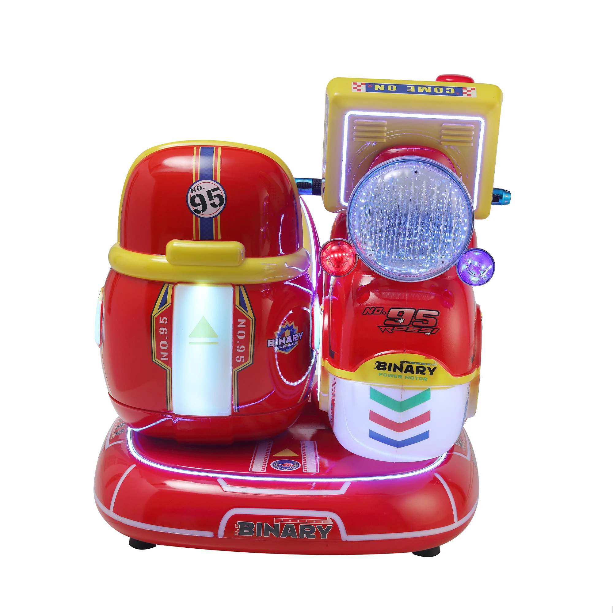 product factory wholesale double seats swaying car machine indoor kids game for mall amusement park english metal coin operated didi-4
