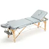 Good price solid wood 3 section portable table de massage