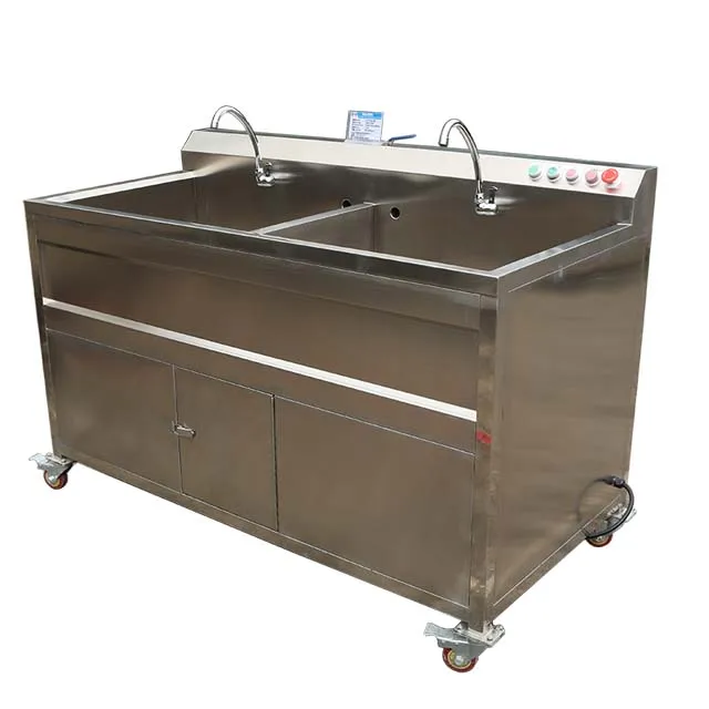 Hotel kitchen two tanks vegetable and fruit washing machine ozone fruit and vegetable washer