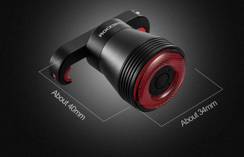ROCKBROS USB Rechargeable Bicycle Brake Light, IPX6 Waterproof LED ...