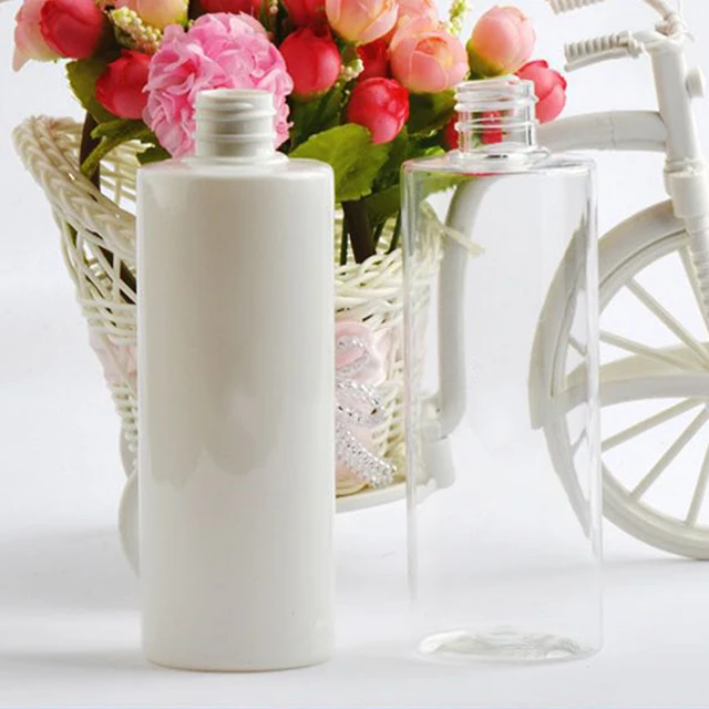 Hengjian 300ml clear white cosmetic PET plastic hair mousse trigger spray perfume household bottle with sprayer