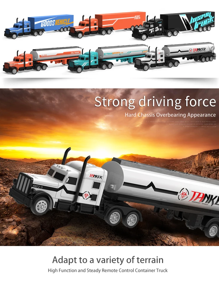 Gm1901 1/16 Rc Container Truck Toy 2.4ghz 4ch 2wd Radio Control Truck