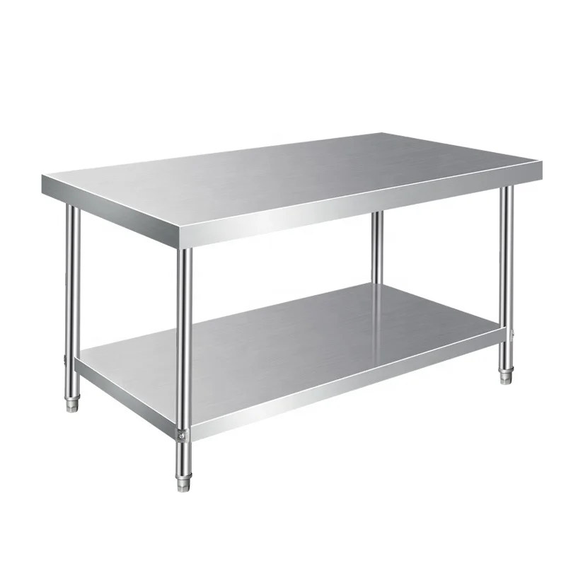 Catering Stainless Steel Bench Food Preparation Kitchen Catering Desk