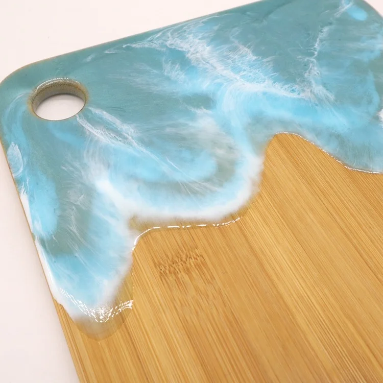 Epoxy Resin Natural Bamboo Cutting Board Cheese Board Buy Bamboo