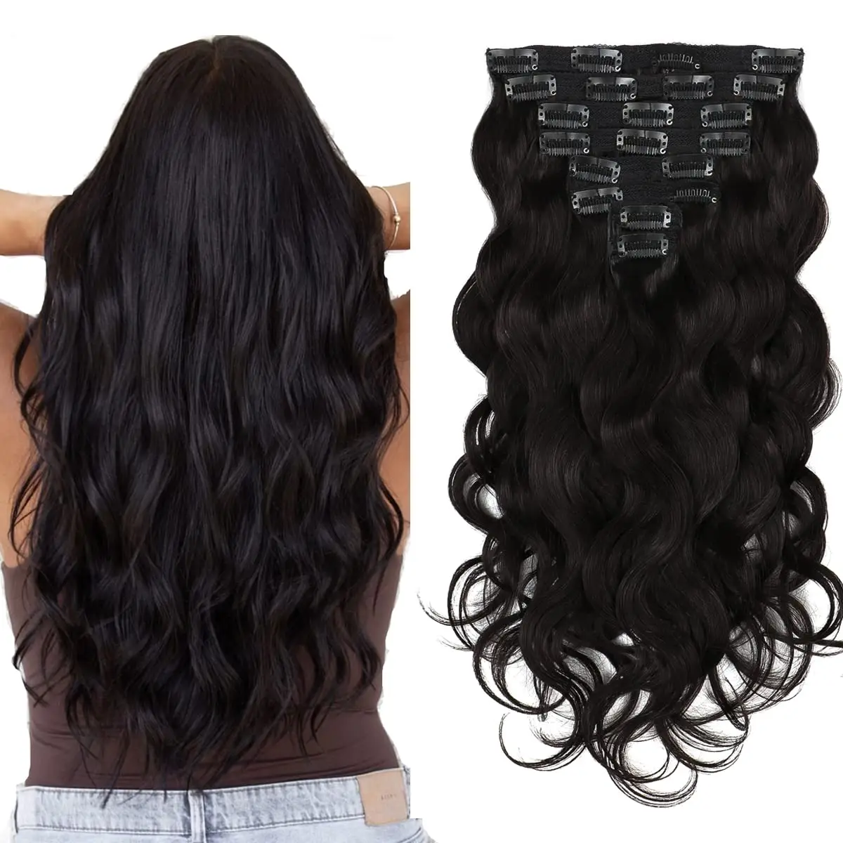 24 store Inch, 10A , Indian human hair bundles with 18 Inch lace frontal