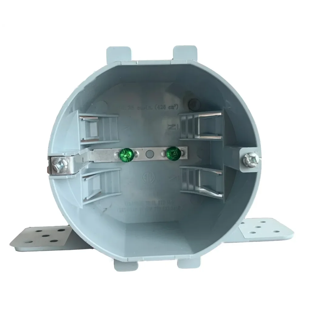 4-gang Non-metallic Device Box Rectangle Plastic Box Indoor Use Gray ...