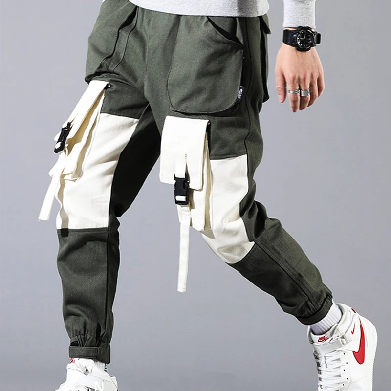 Autumn Cargo Pants Korean Style Color Block Harem Pants For Men - Buy ...