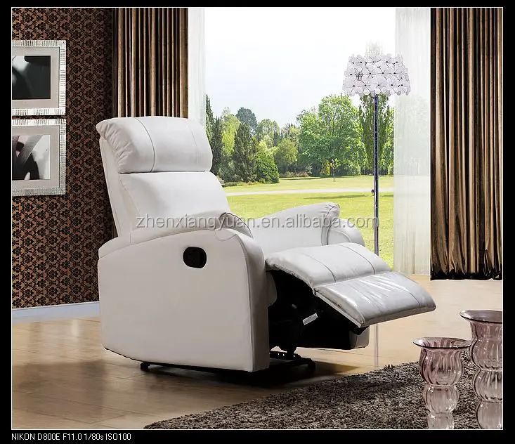 2021 Wholesale cheap  rocker recliner  PU  leather  chair white color  for living room