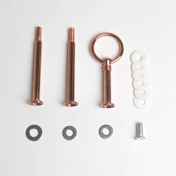 Rose gold cup cake stand handles and fittings for 3 tiered metal cake stand CSH-020
