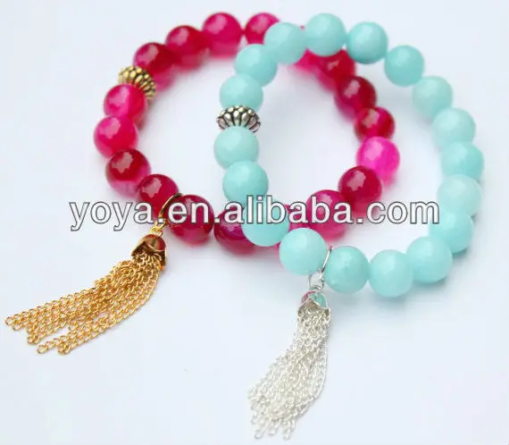 Gold Cube Beads Ethnic tassel bracelet,tassel beaded bracelet.jpg