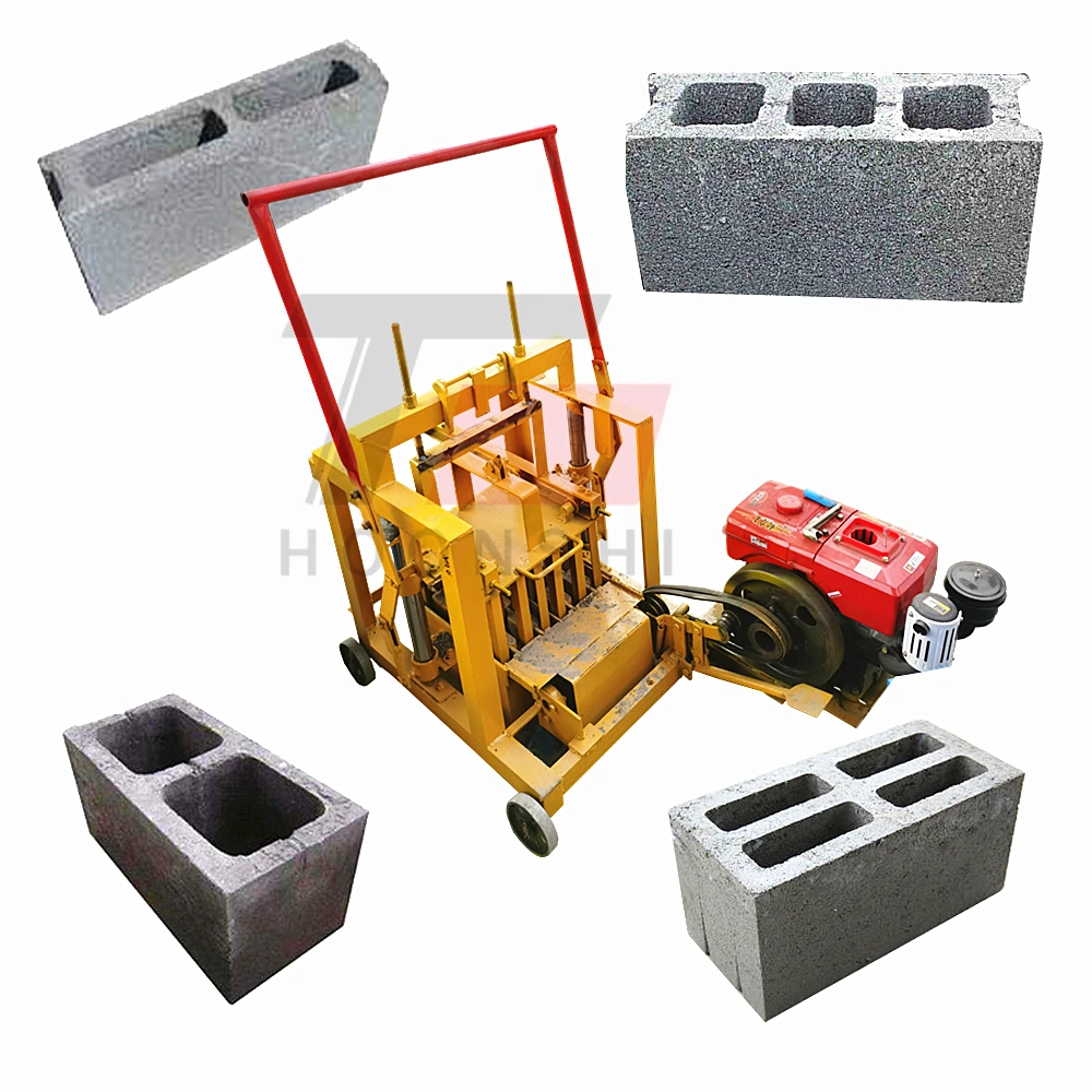 Hoonshi Cement Hollow Brick Making Machinery Electric Walking Small ...