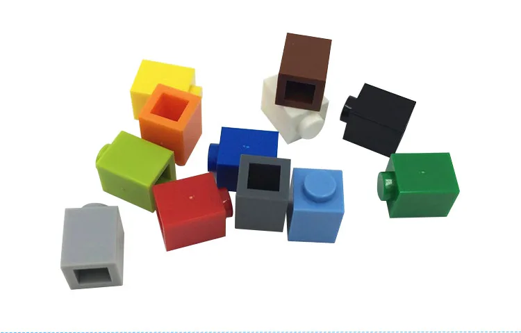 批发非 toxi 1x1dots 彩色建筑塑料块为孩子