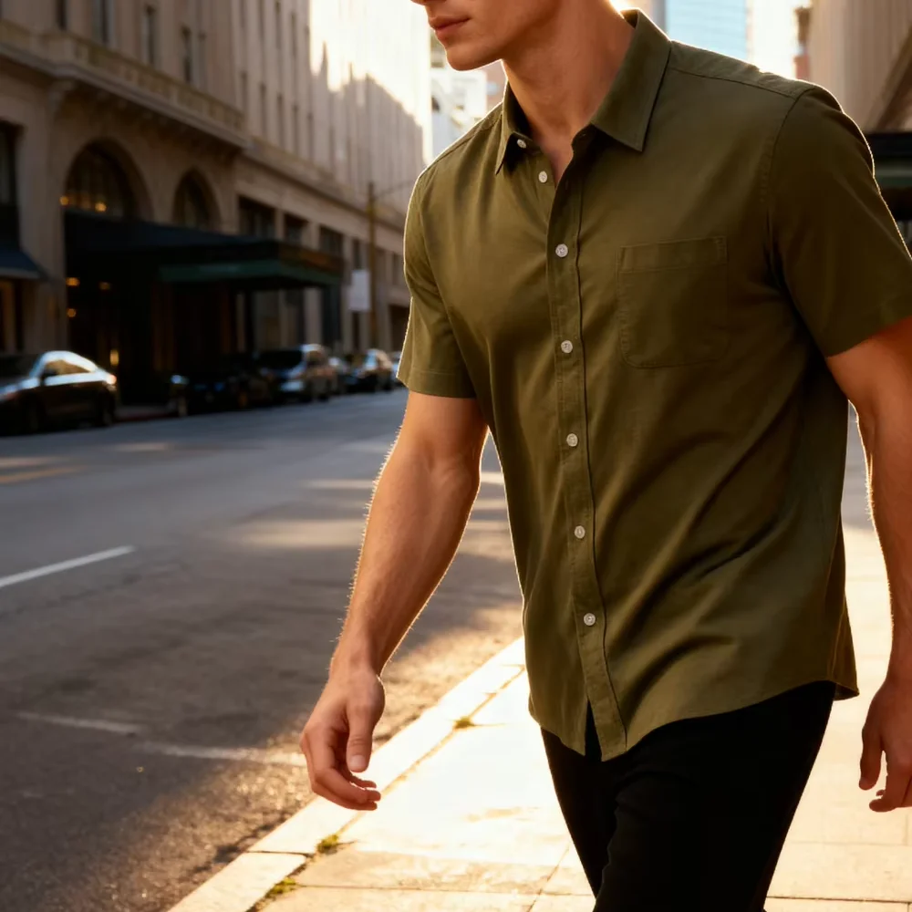 OEM Custom 100% Cotton Printed Floral Shirt for Men Breathable and Anti-Shrink for Spring Casuals Swimwear and Beachwear details