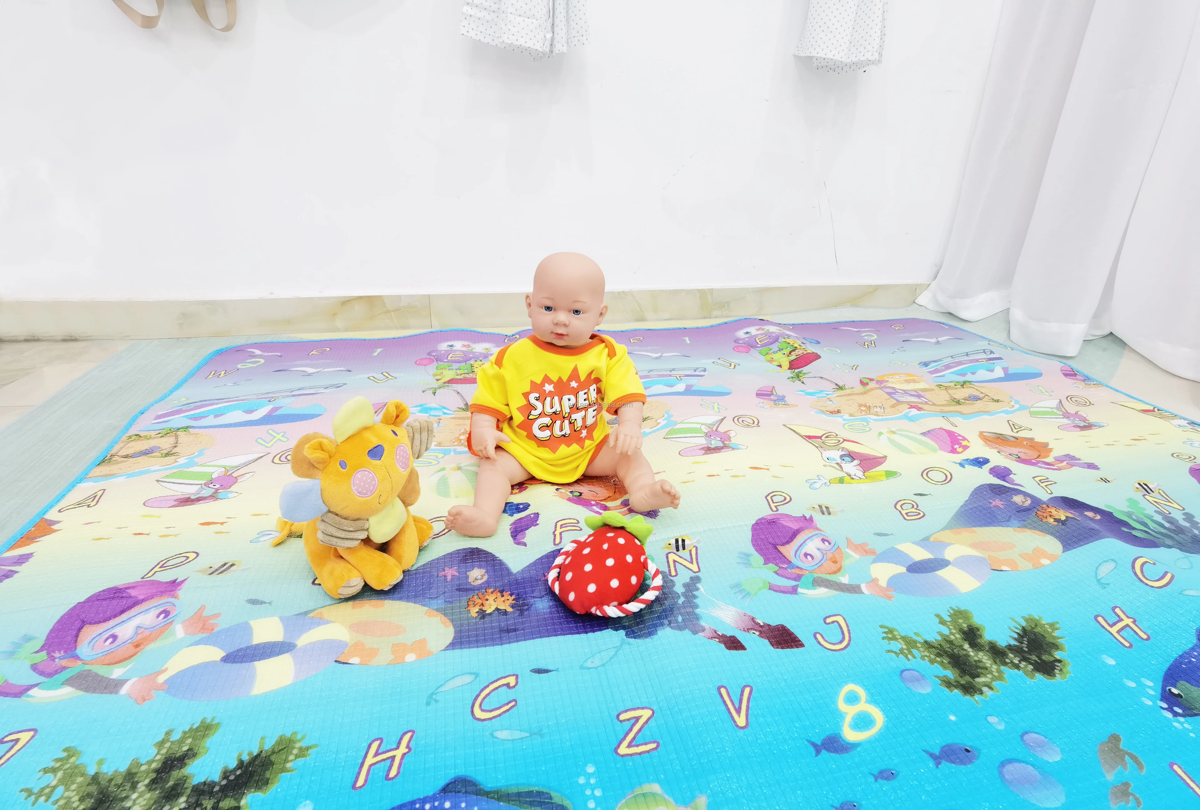 Non Toxic Foam Baby Play Mat EPE Portable Waterproof PE Baby Care Foam Play Mat factory